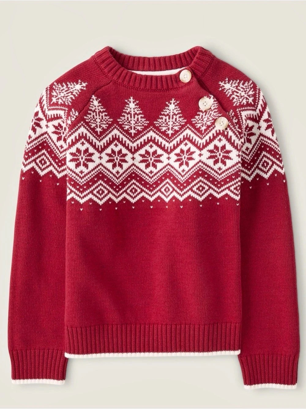 Gymboree Boys Snowflake Fairisle Sweater - A Royal Christmas - Red